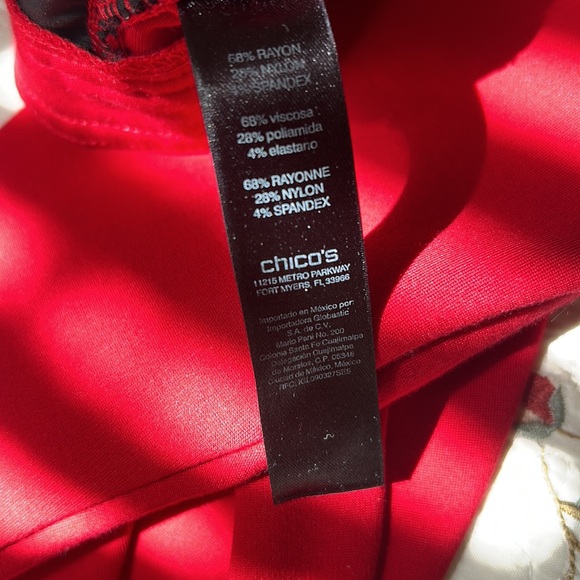 CHICO’S❤️SO SLIMMING Red Slim Ankle Pants Chico’s Size 0.5 Compares to US 6 - Picture 11 of 11